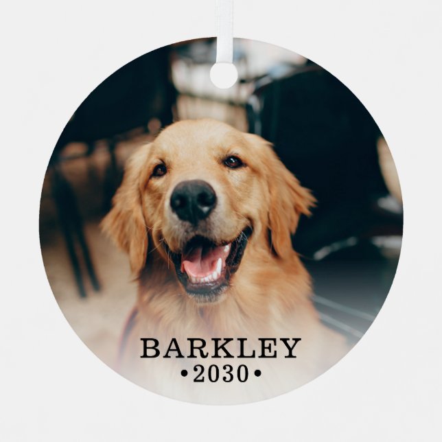 Ornement En Métal Photo Dog (Recto)