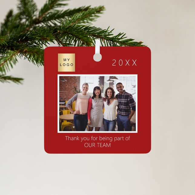 Ornement En Métal Photo du logo de l'entreprise commerciale merci ro (Créateur téléchargé)