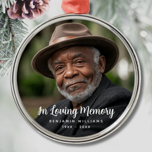 Ornement En Métal Photo Hommage commémoratif Souvenir (Photo Memorial Ornament)