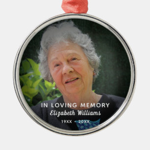Ornement En Métal Photo Personnalisée Dans Loving Memory Célébration