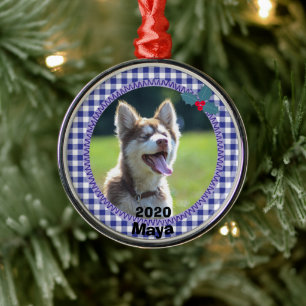 Ornement En Métal Photographie de Noël de Chien de Chien de Chien De