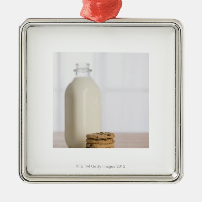 Ornement En Métal Pile de lait de gâteaux aux pépites de chocolat (Devant)