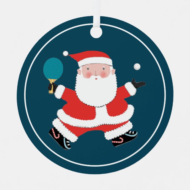 Ornement En Métal Ping Pong Personnalisé Collectif (Recto)