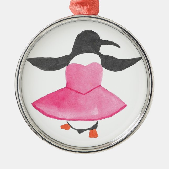 Ornement En Métal Pingouin de ballet (Devant)