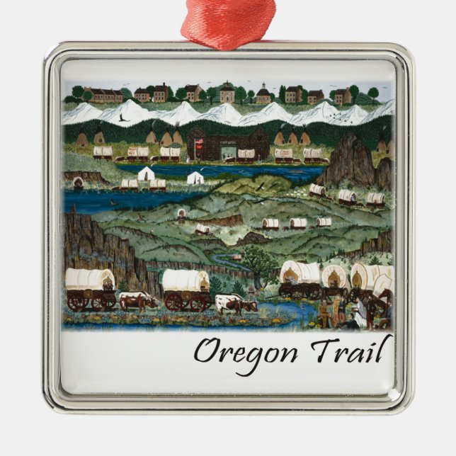 Ornement En Métal Piste de l'Oregon (Devant)