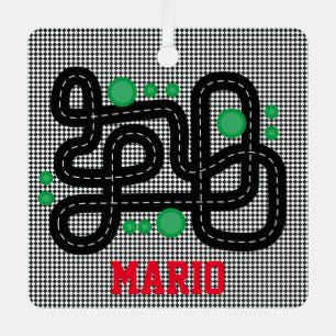 Ornement En Métal Piste Enfants NOM PHOTO Voitures Camions Amusants