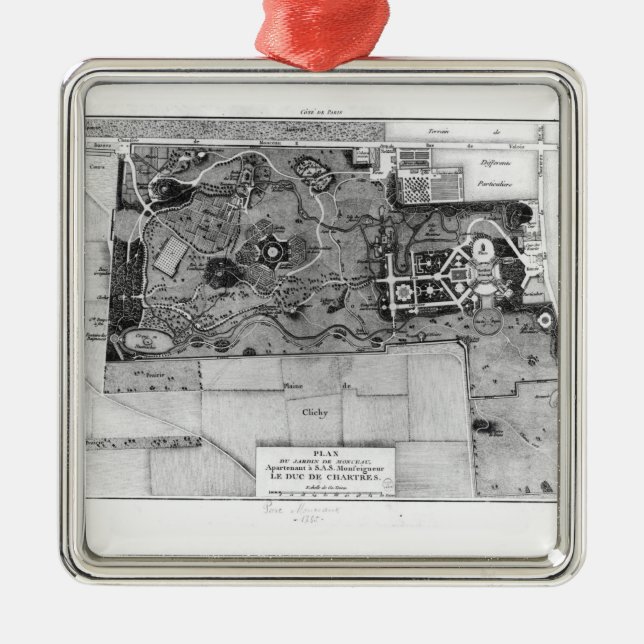 Ornement En Métal Plan de Parc Monceau à Paris (Devant)