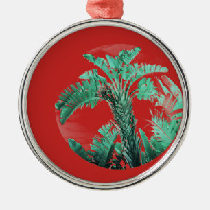 Ornement En Métal plante de bananier à feuille verte