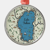 Pleine carte de région du lac Tahoe