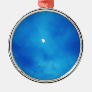 Ornement En Métal Pleine lune Bleu Clair