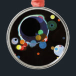 Ornement En Métal Plusieurs cercles, oeuvre abstraite de Kandinsky<br><div class="desc">Plusieurs cercles,  peinture abstraite colorée par Wassily Kandinsky</div>