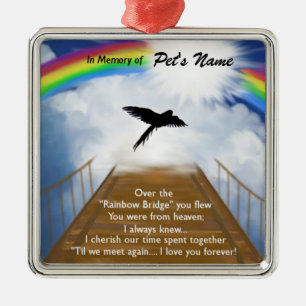 Ornement En Métal Poème commémoratif de pont en arc-en-ciel pour des