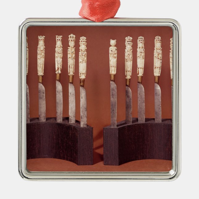 Ornement En Métal Poignées découpées de couteau montrant les (Devant)