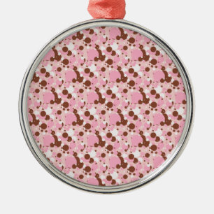 Ornement En Métal Points napolitains 01-Lt Pink-PREM ROND ORNAMENT