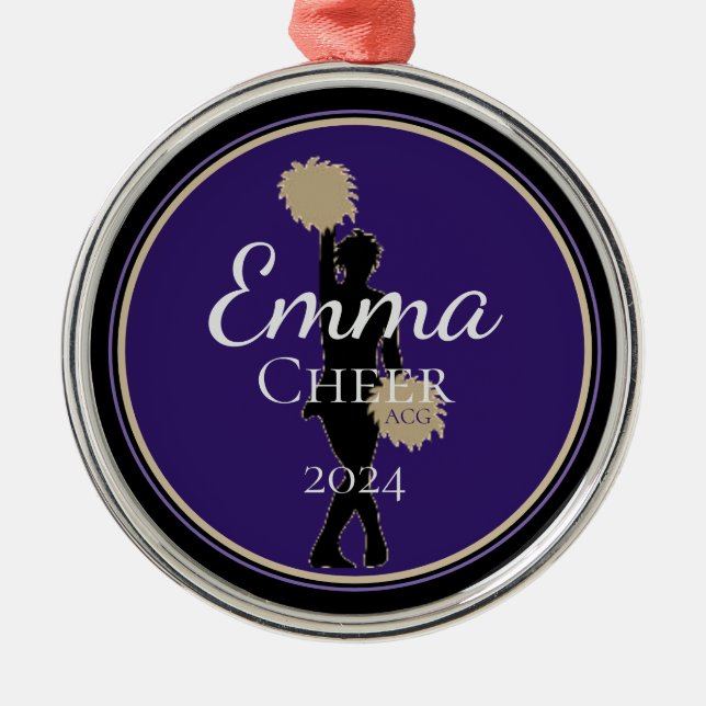 Ornement En Métal Pom-pom girl Ornament Cheer (Devant)