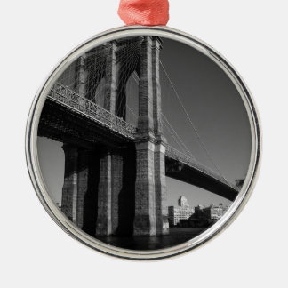 Ornement En Métal Pont Brooklyn noir et blanc