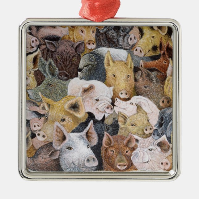 Ornement En Métal Porcs en abondance (Devant)