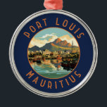 Ornement En Métal Port Louis Ile Maurice Cercle en détresse<br><div class="desc">Conception de déplacement vectoriel rétro Port Louis. Port Louis est la capitale mauricienne,  dans l'océan Indien.</div>