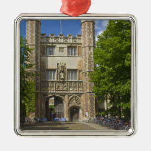Ornement En Métal Portail du Trinity College et rangées de vélos,