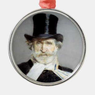 Ornement En Métal Portrait de Giuseppe Verdi, compositeur italien d'