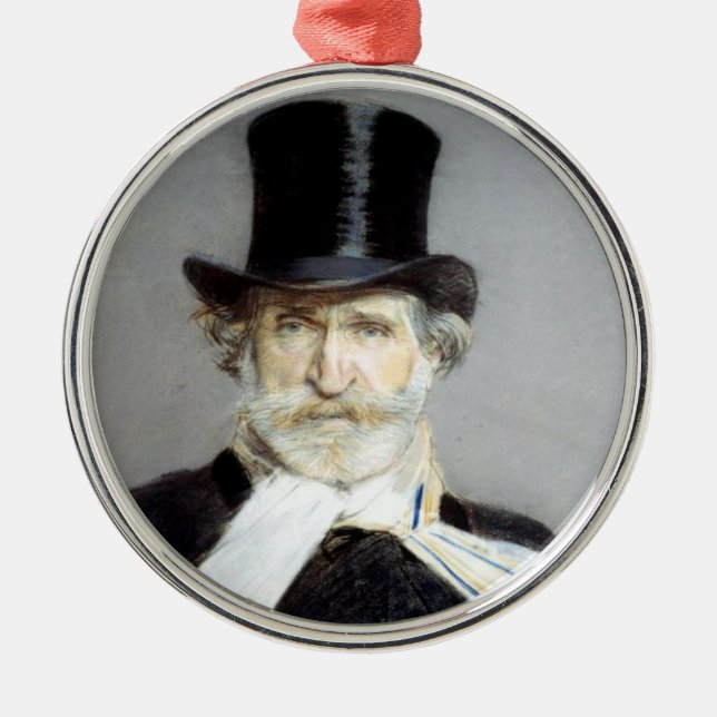 Ornement En Métal Portrait de Giuseppe Verdi, compositeur italien d' (Devant)