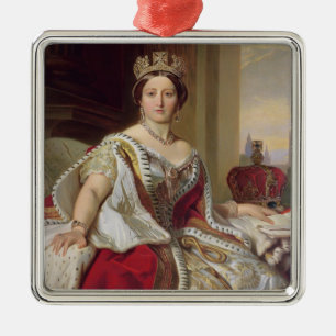 Ornement En Métal Portrait de la Reine Victoria (1819-1901) 1859