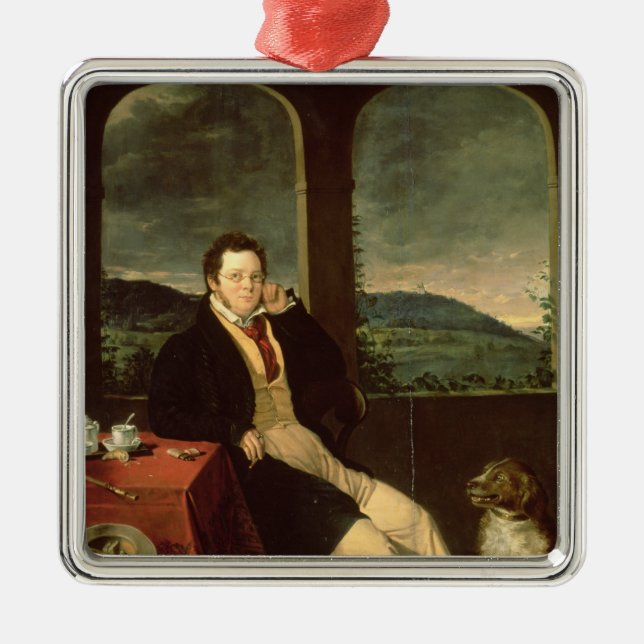 Ornement En Métal Portrait de Schubert (Devant)