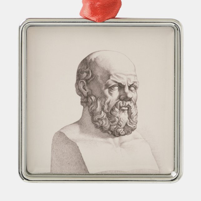 Ornement En Métal Portrait de Socrates (Devant)