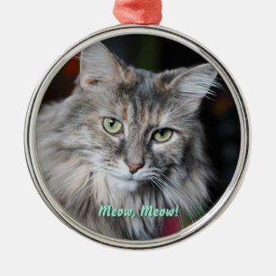 Ornement En Métal Portrait du chat Meow Meow
