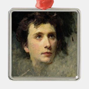 Ornement En Métal Portrait du compositeur Pyotr Ilyich