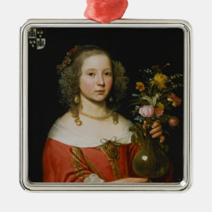 Ornement En Métal Portrait d'une jeune fille