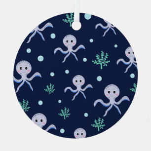 Ornement En Métal Poulpe sous la mer motif pour enfants