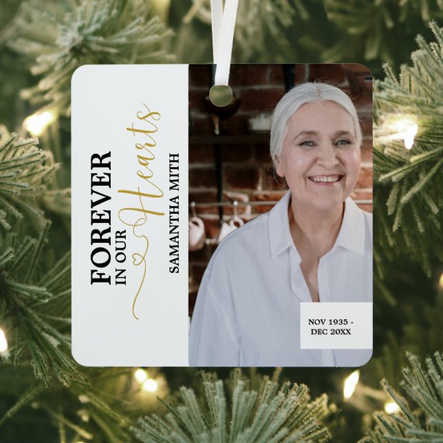 Ornement En Métal Pour toujours dans notre coeur dans la mémoire amo (Insitu)