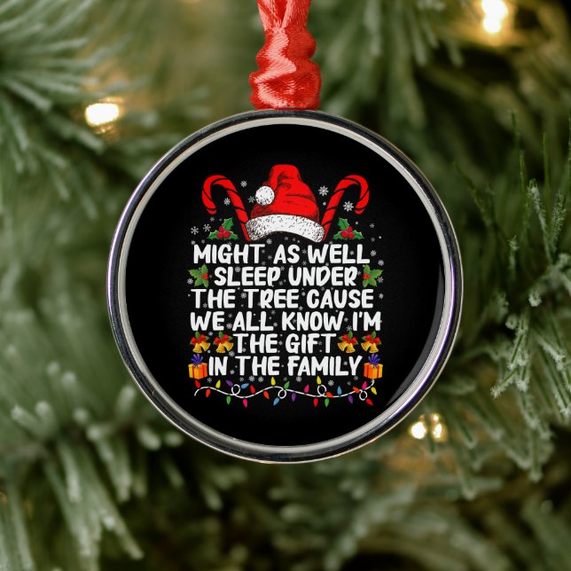Ornement En Métal Pourrait Aussi Dormir Sous Le Cadeau De Noël Arbre (Arbre)