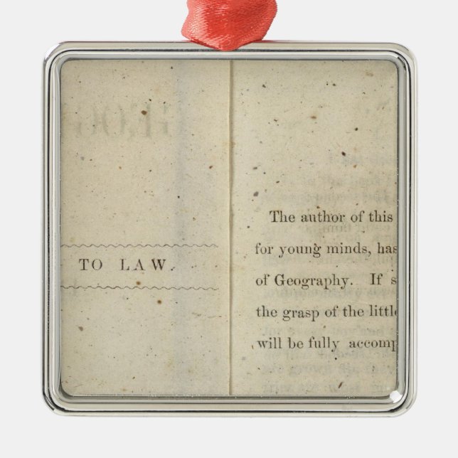 Ornement En Métal Préface Lecteur géographique pour enfants Dixie (Devant)