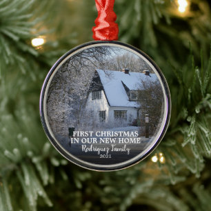 Ornement En Métal Premier Noël dans notre nouveau nom de famille de 