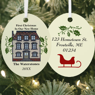 Ornement En Métal Premier Noël Dans Notre Nouvelle Maison