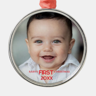 Ornement En Métal Premier Noël de bébé personnalisé