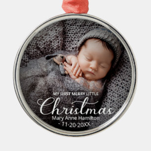 Ornement En Métal Premier Noël de bébé Photo