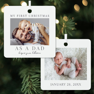 Ornement En Métal Premier Noël en tant que maman Photo de bébé