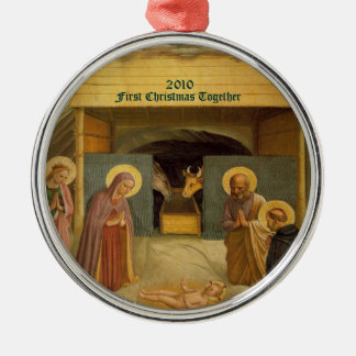 Ornement En Métal Première de Noël de nativité coutume datée