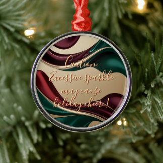 Ornement En Métal Premium Christmas ornament in stylish graphic
