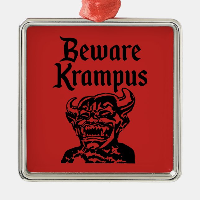ORNEMENT EN MÉTAL PRENEZ GARDE DE KRAMPUS (Devant)