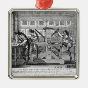 Ornement En Métal Presse typographique française, 1642