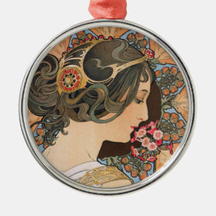 Ornement En Métal Primrose by Alphonse Mucha - Art nouveau Vintage