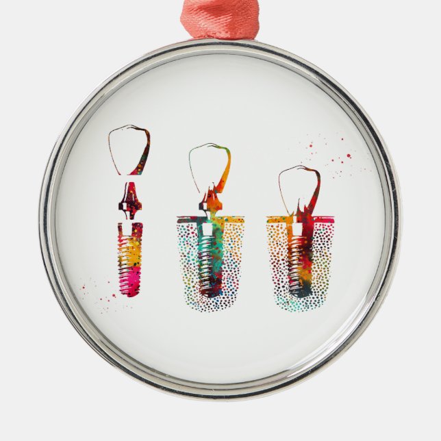 Ornement En Métal Procédure d'implantation dentaire (Devant)