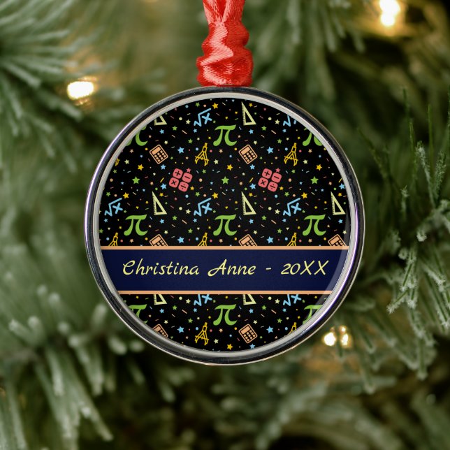 Ornement En Métal Professeur de mathématiques - Symboles mathématiqu (Arbre)