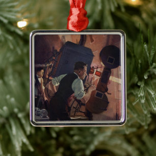 Ornement En Métal Projecteur de salle de cinéma, Entreprise vintage