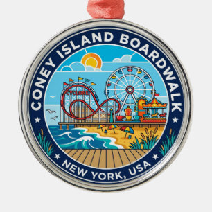 Ornement En Métal Promenade de Coney Island USA
