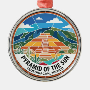 Ornement En Métal Pyramide du Soleil Teotihuacan Mexique